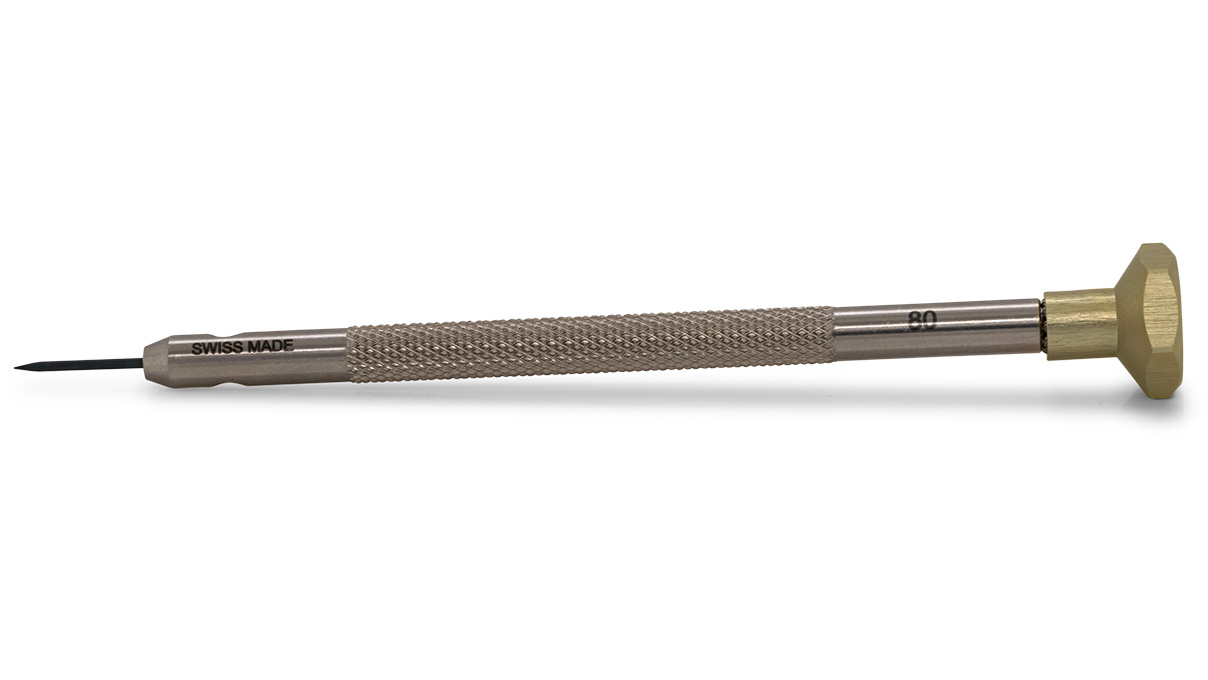 Ergo Screwdriver, Slot (V), 0,8 mm, Light yellow, Stainless steel