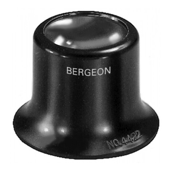 Bergeon 4422-3.5 Horlogemaker loep, kunststofbehuizing, schroefring binnenin, 2,8x vergroting