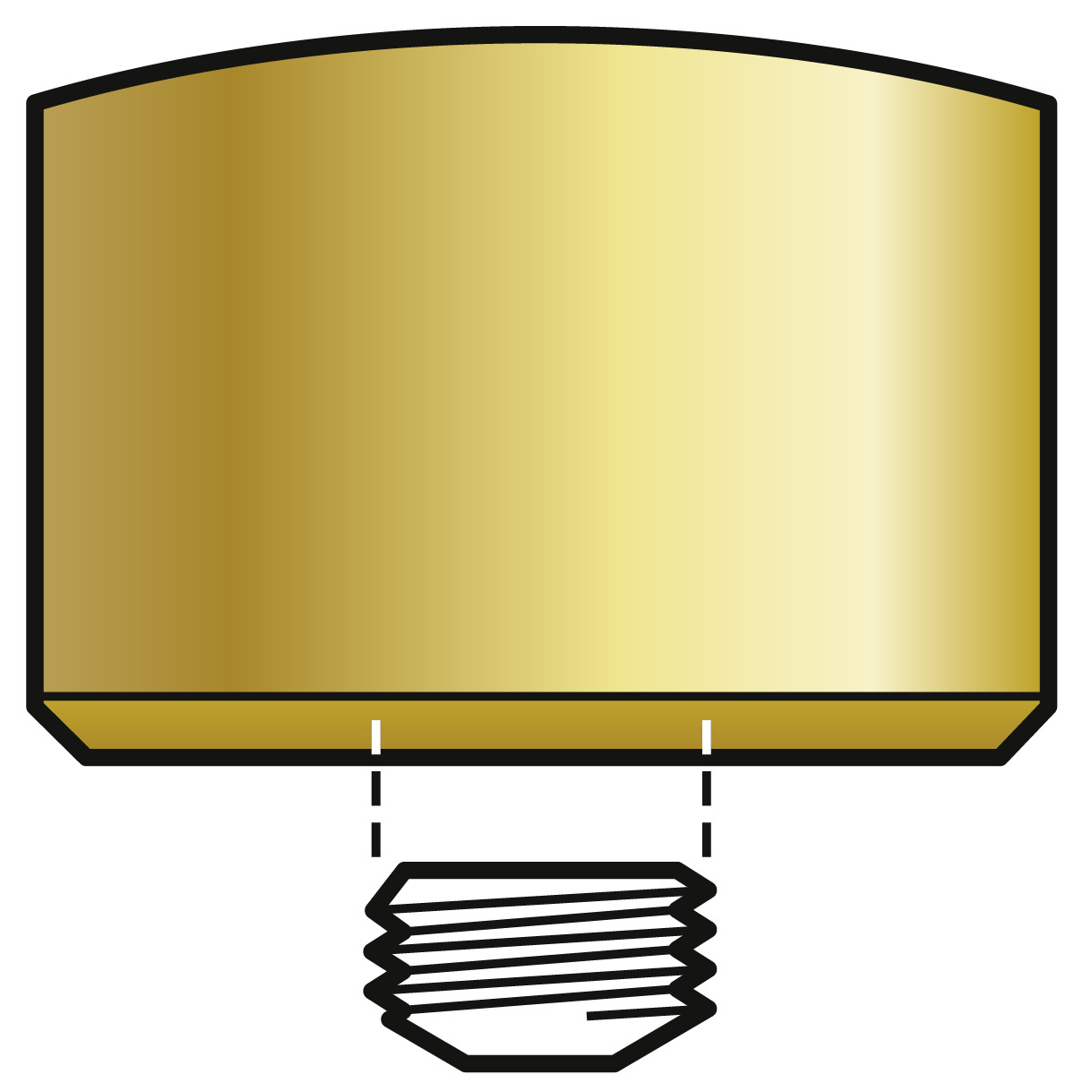 Crown Roller 919 R, 3 Micron yellow, Ø 4,5, Tube 2,0, thread 0,90, waterproof