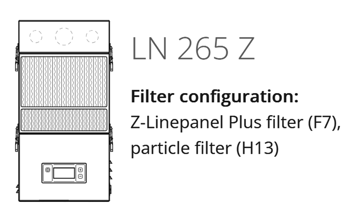 TBH LN 265 Z Système de filtration et d'aspiration, filtre inclus