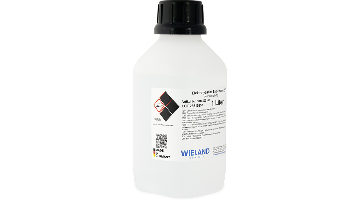 Degreasing agent Wilaplat ZFM - electrolytic, cyanide-free (ready for use 1 litre)
