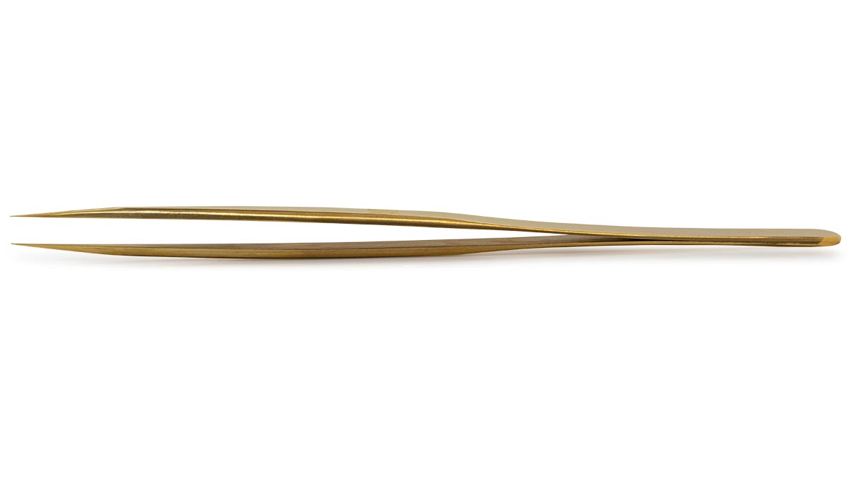 Regine Horlogery Pinzette, Form SS, Messing, BRA, 140 mm