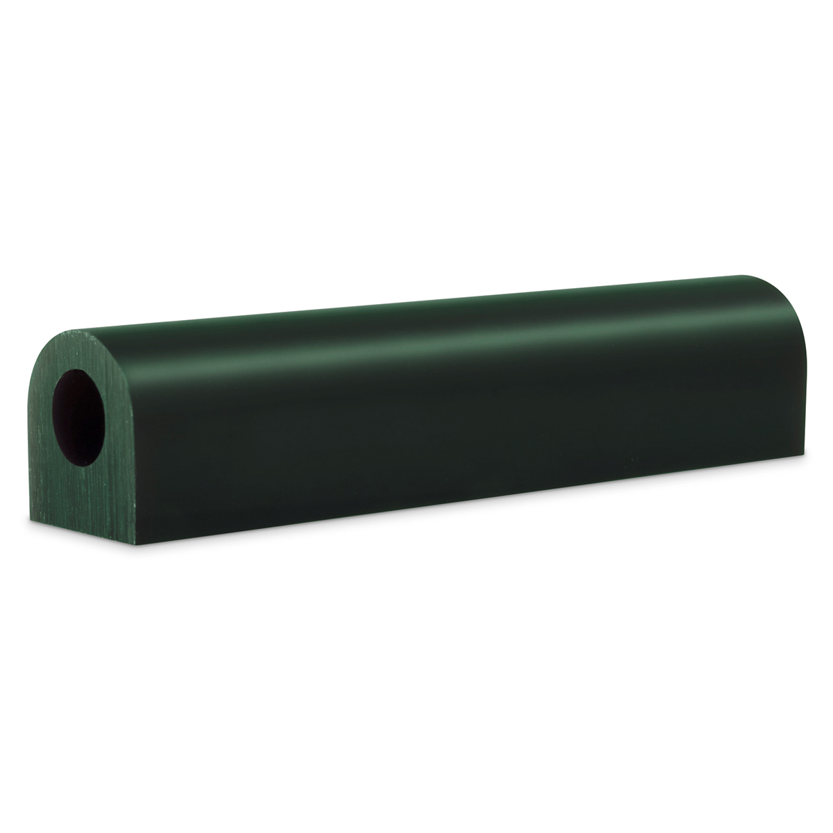 Carving wax tube, 28 x 35 mm, one flat side, green, hard