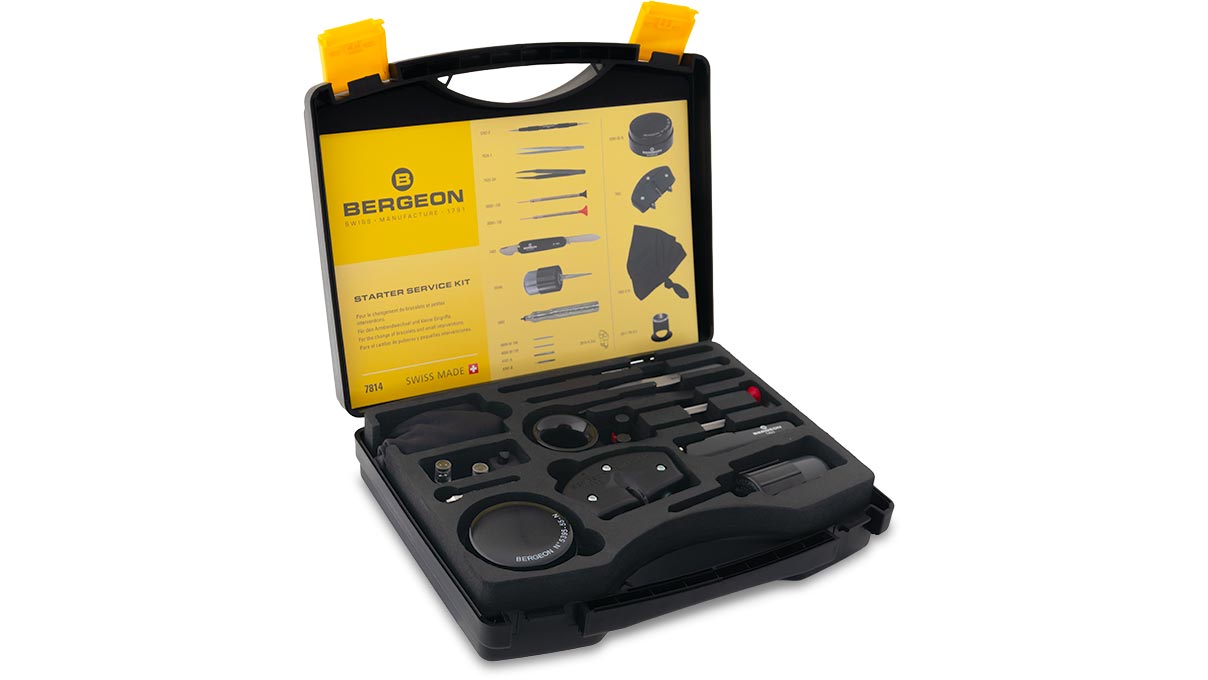 Bergeon 7814 Kit d'outils Starter Service, 18 pièces