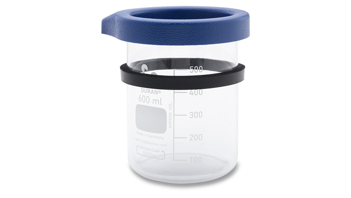 Elma glass beaker with lid, 600 ml