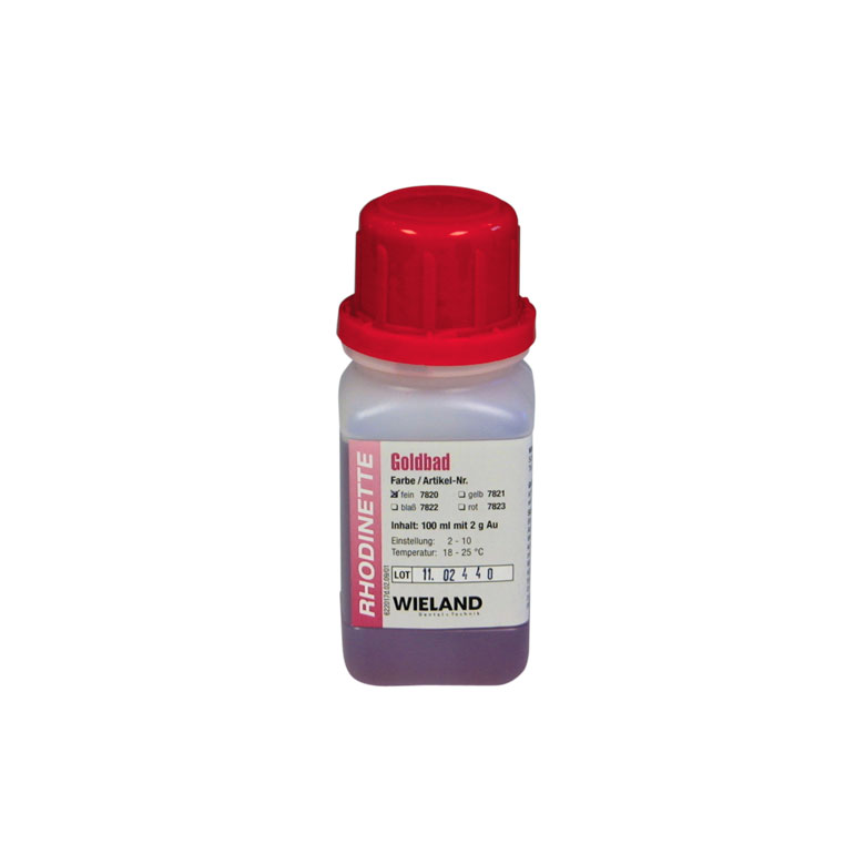 Rhodinette yellow gold bath 100 ml including 20 g Au/l
