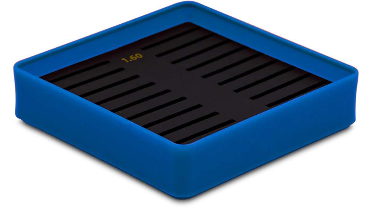 Lecureux Schraubenplatte mit Schlitzen, blau, für Ø 1,6 mm