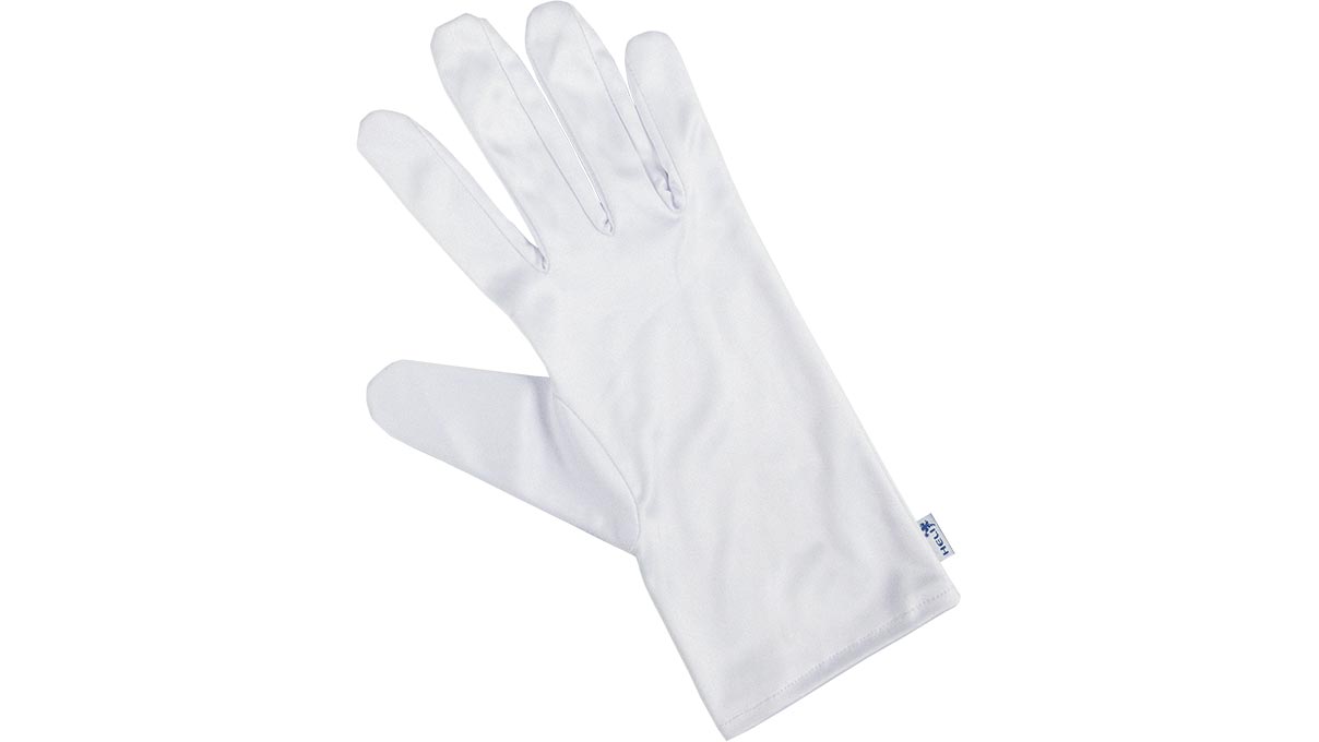 Heli presentation gloves, microfiber, white, size L, 1 pair