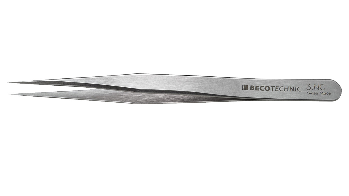 Beco Technic Pinzette Form 3, Superalloy, sehr fein für Spiralen, 120 mm