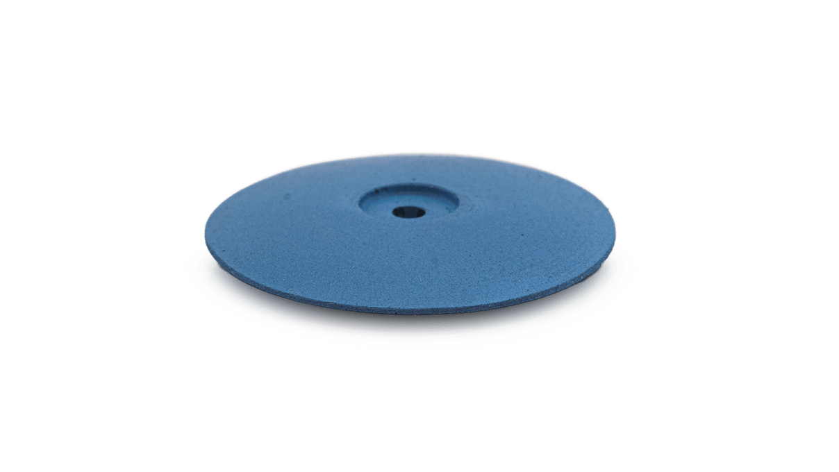 Polisher Eveflex, dark blue, lens, Ø 22 x 4 mm, hard, grain very coarse