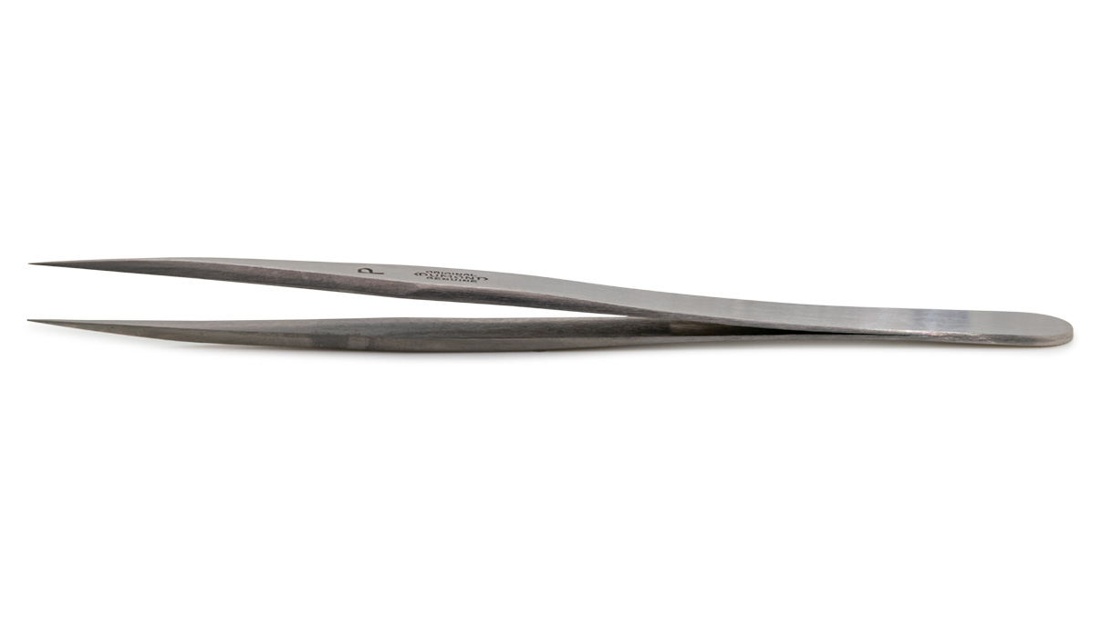 Dumont tweezers, Shape P, Inox 02, 120 mm