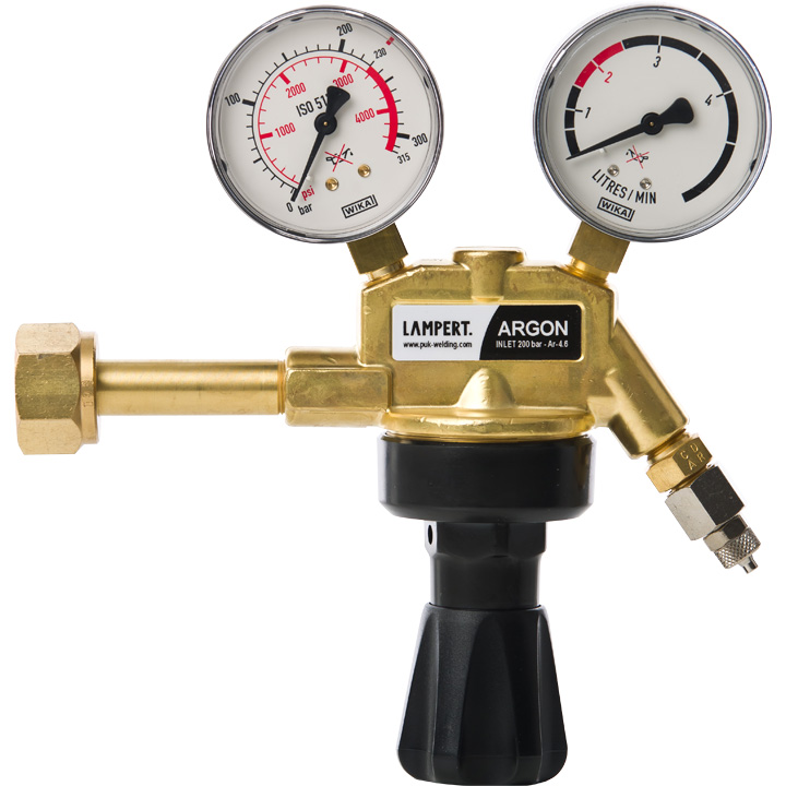Lampert gasaansluitset (manometer) voor PUK bestaande uit drukregelaar voor argon