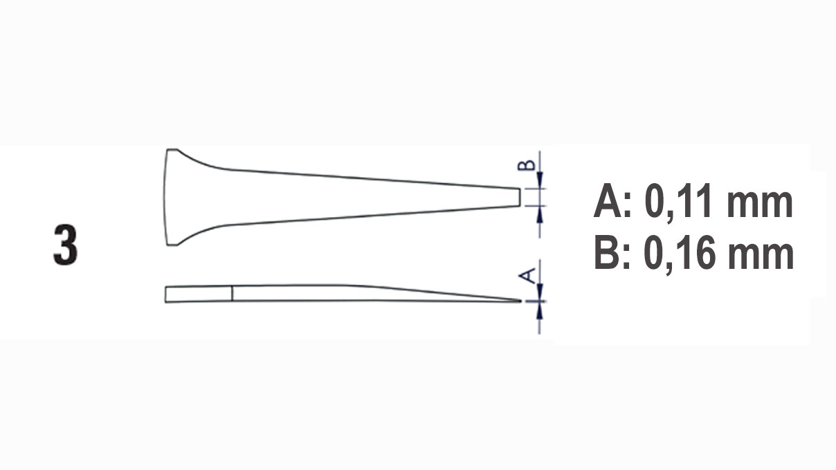 Bergeon 7026-T-3 Tweezer covered in PTFE