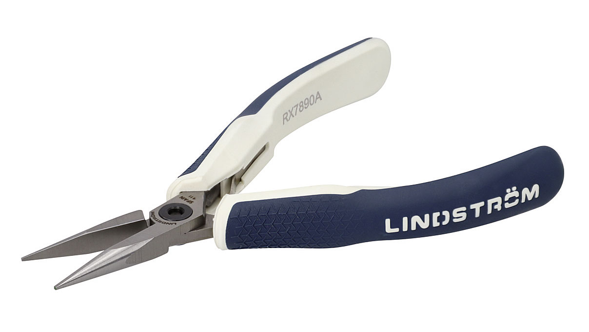 Lindström RX7891A Alicates de precisión de punta semirredonda plana, longitud 132 mm