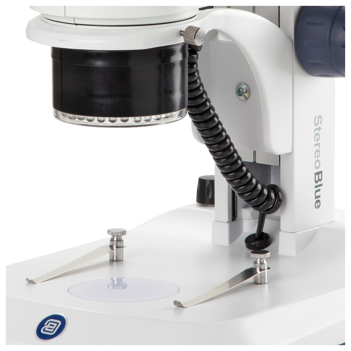 Trinokulares Stereomikroskop StereoBlue, 7x bis 45x, Zoomobjektiv 0,7x bis 4,5x, LED-Beleuchtung