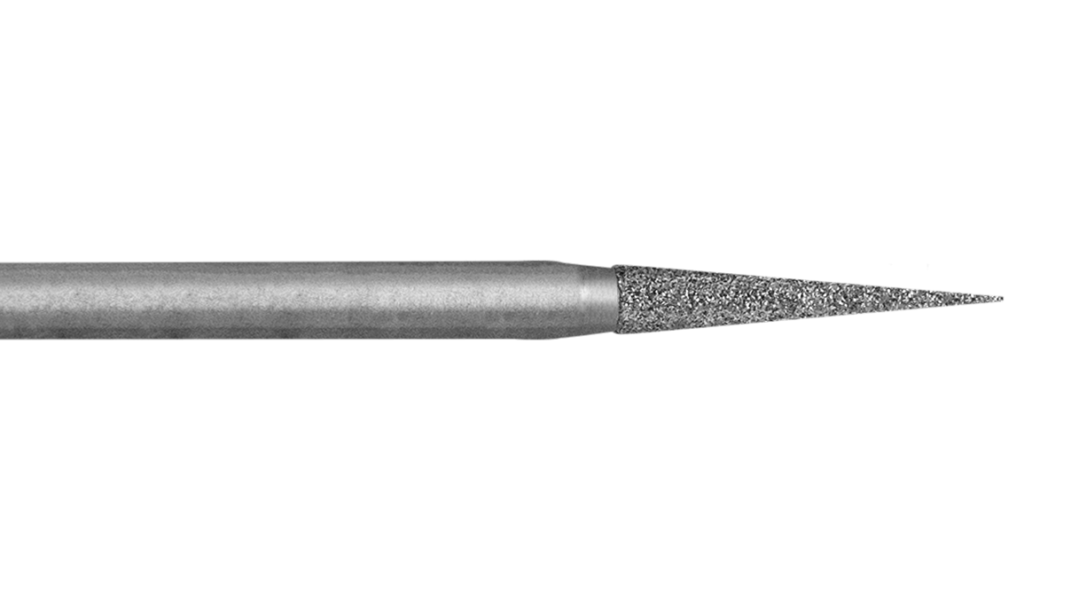 Cutter, diamond-coated, pointed, Ø 3,7 x 7 mm, grit 107 - 126 µm, HP-shank