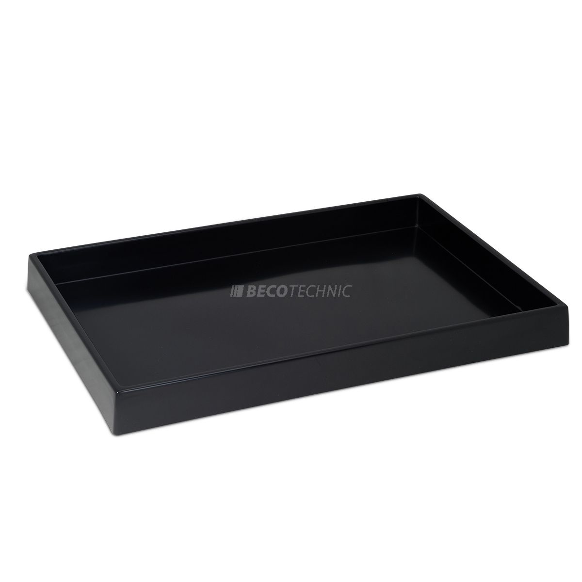 Large tray, plastic, black, 461 x 320 x 40 mm