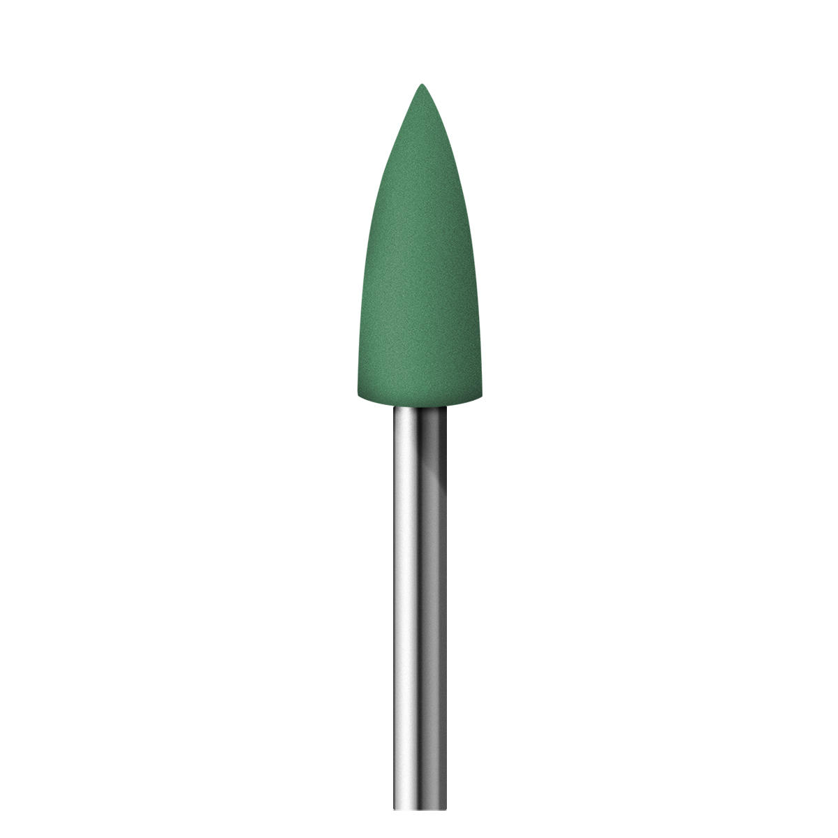 12 Polijster Alphaflex, groen, punt, Ø 5,5 x 15,5 mm, korrel fijn, HP-schacht