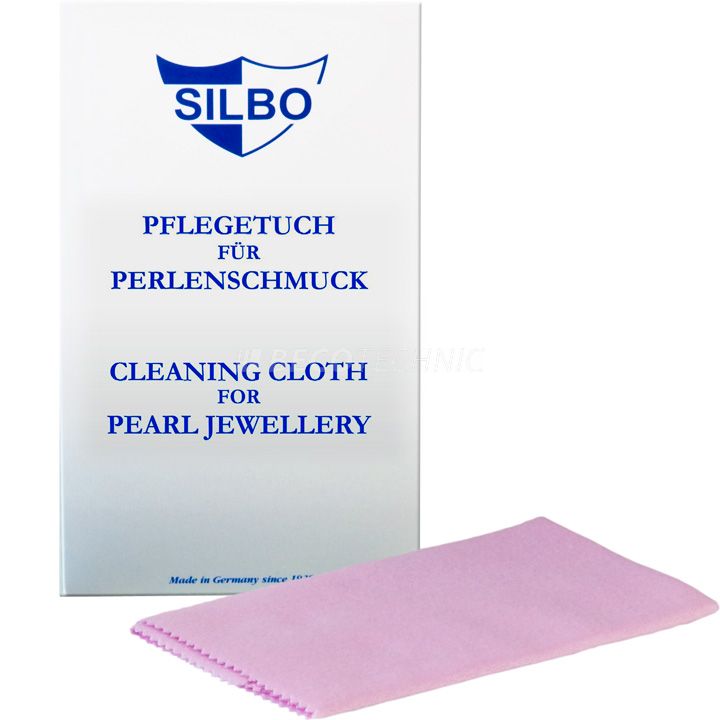 Silbo cleaning cloth for pearl jewelry, cotton, 30 x 24 cm
