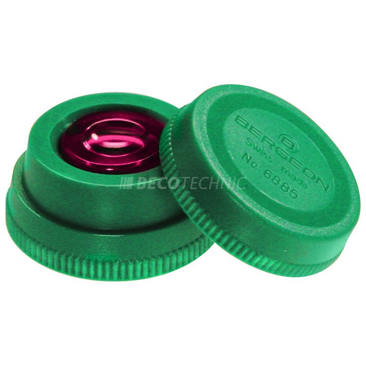 Bergeon 6885-V oil container, Ø 34 mm, green, cup Ø 10 mm