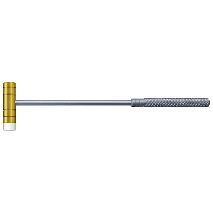 Brass and fibre hammer with aluminium handle