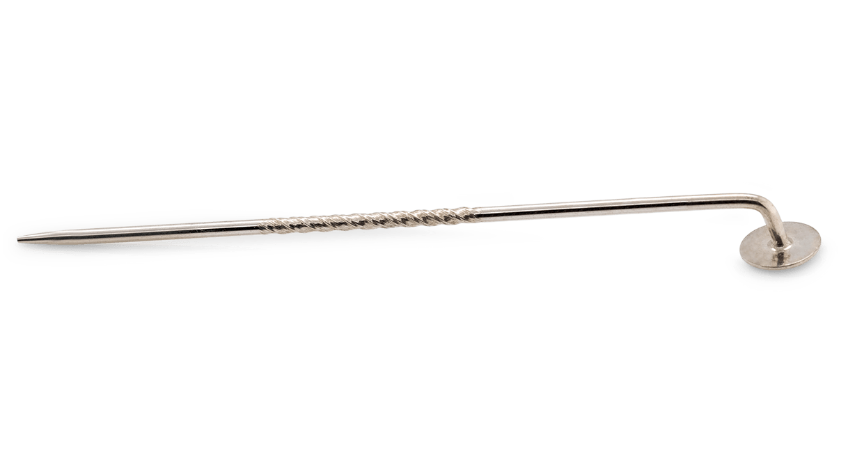 Krawattennadelstiel, gerade, mit Platte Ø 5 mm, 935/- Silber