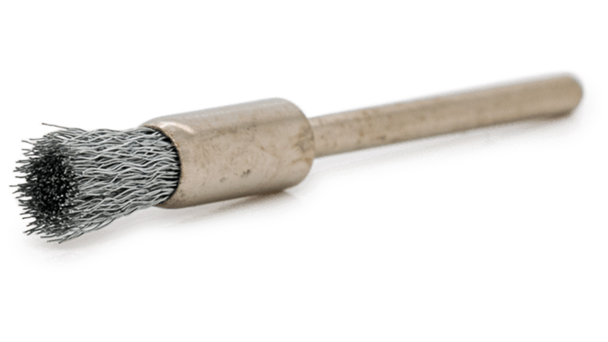 Pinselbürste, Stahl, Ø 5 x 8 mm, Draht Ø 0,12 mm, HP-Schaft