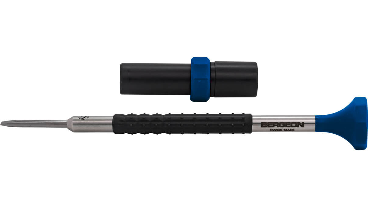 Bergeon 6899-250 schroevendraaier, inzet 2,5 mm, blauw