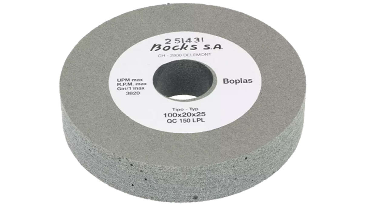 Boplas Gummischleifscheibe QC 150 GPL, geschmeidig Ø 100 mm, Loch 25 mm, Breite 20 mm