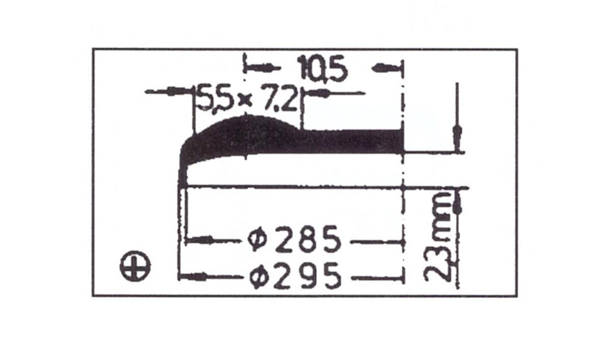 Cristal abatible con lupa Cyclop 112, réplica, plástico, Ø 29,5/28,5 mm, H 2,3 mm