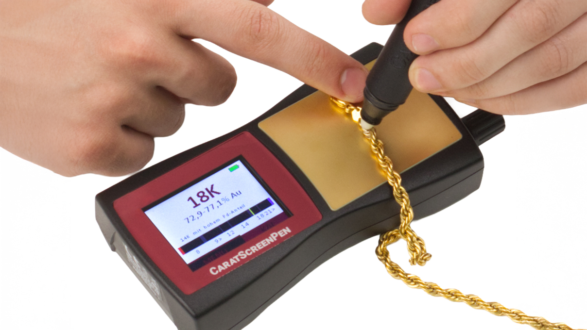 CaratScreenPen V2, Prüfgerät zur Ermittlung des Feinmetallgehalts