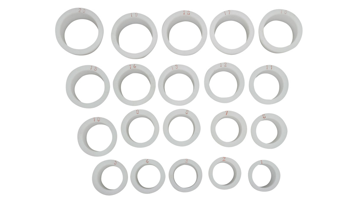 20 plastic sleeves for enlarging the ring width changing machine