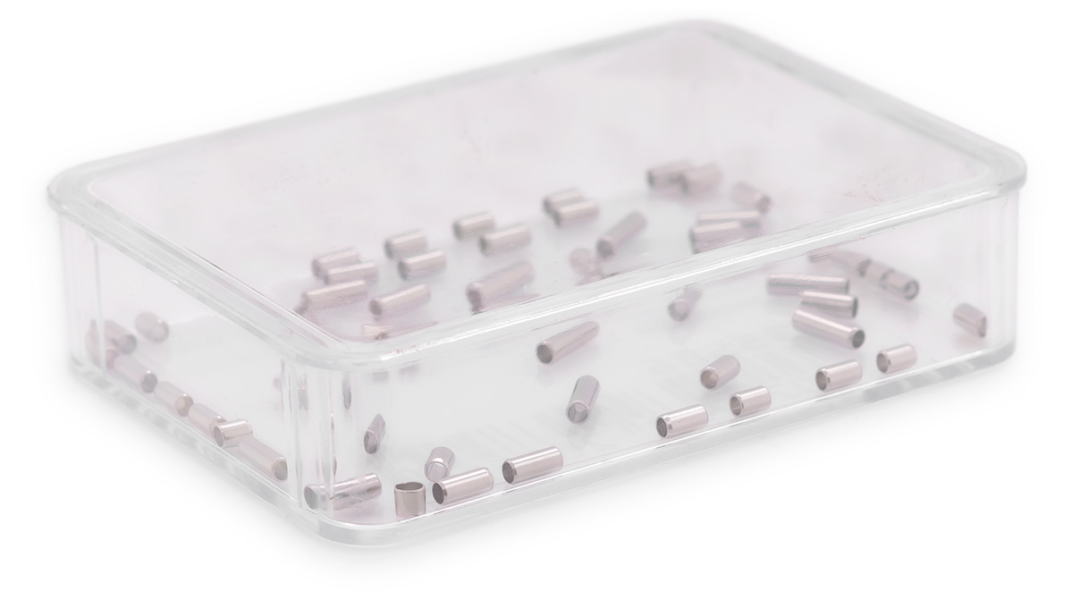 Assortment of 50 case tubes with tube 1,8 mm, for waterproof watches