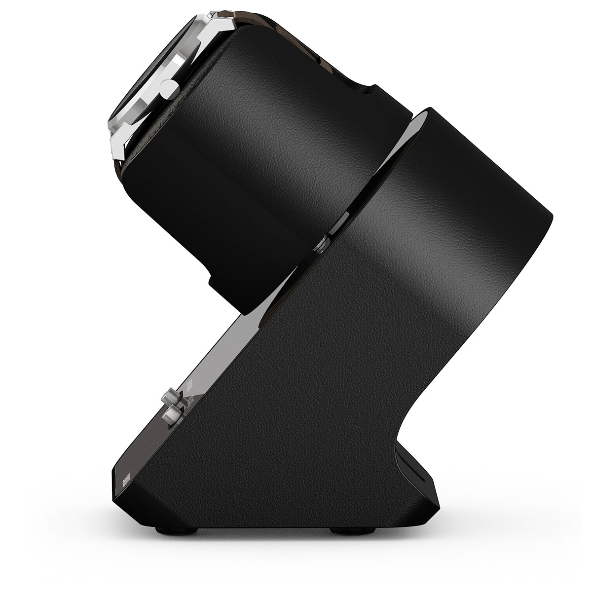 Boxy BLDC Nightstand EXT, horlogewikkelaar voor 1 horloge, Skyline Shadow, met USB-oplaadkabel