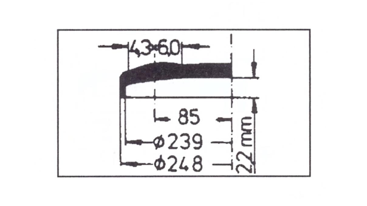 Cristal abatible con lupa Cyclop 103, réplica, plástico, Ø 24,8/23,9 mm, H 2,2 mm