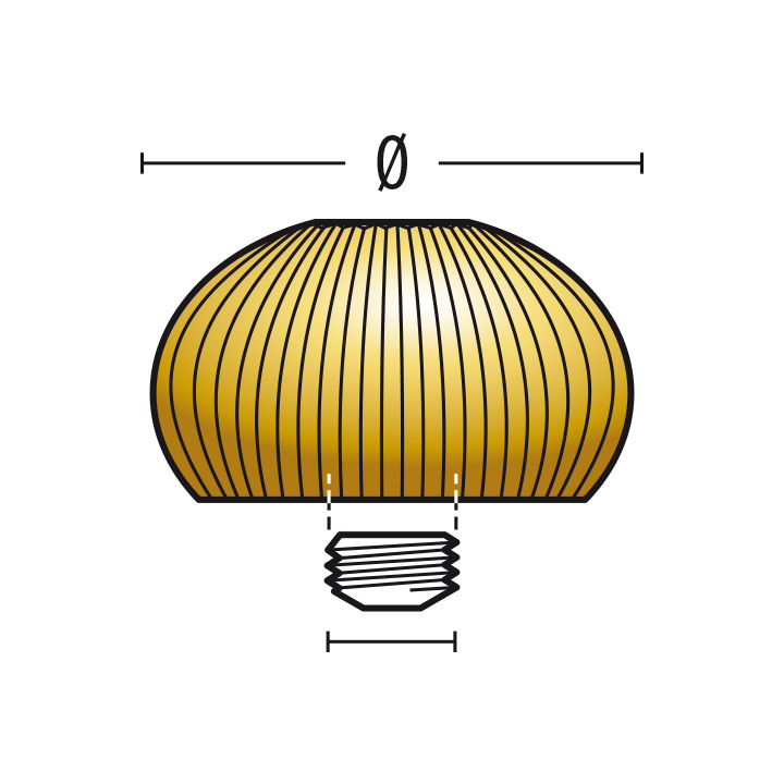 Krone Spheric 918 K, 1 Micron gelb, Ø 5,0, Tubus 2,0, Gewinde 0,9, wasserdicht