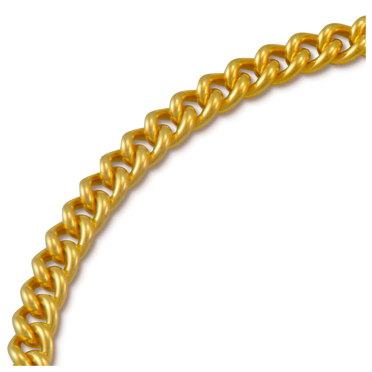 Taschenuhrkette, Messing vergoldet, Länge 30 cm