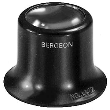 Bergeon 4422-3 Uhrmacherlupe, Kunststoffgehäuse, Schraubring innen, 3,3x Vergrößerung