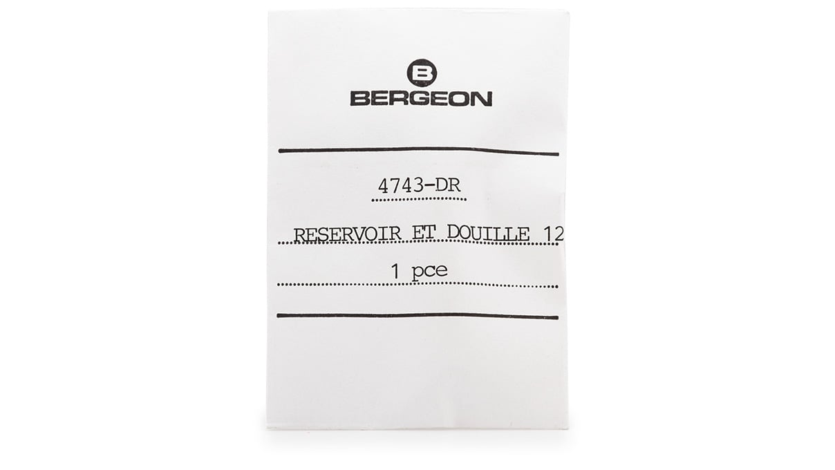 Bergeon4743-DR olietank en stalen huls, vervangstuk voor oliegever Bergeon 4723