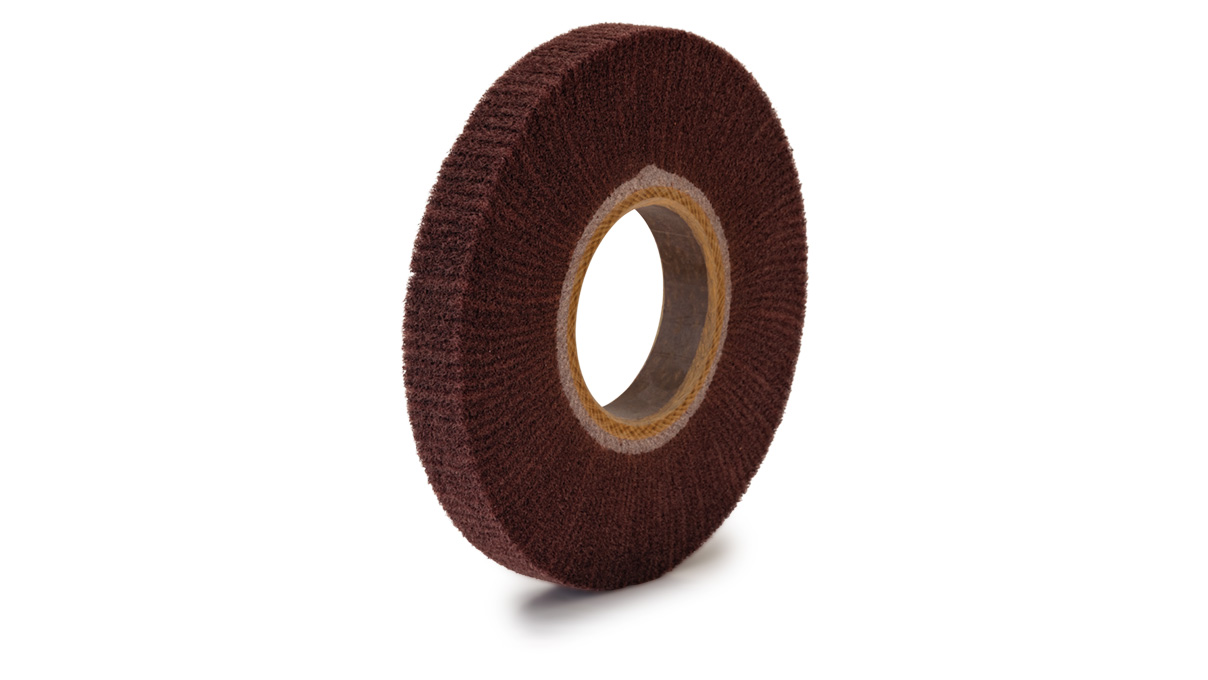 Flap brush Scotch Brite CF-FB, hardness 5, grit AVF (very fine), 200 x 25 x 76 mm