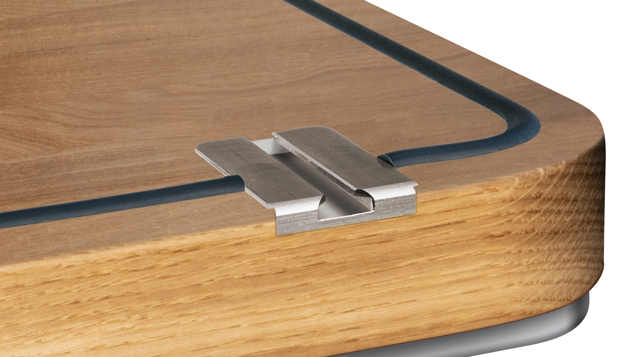 Workbench Ergolift Evolution, bench top oak, 140 x 60 x 4 cm, drawers silk gray