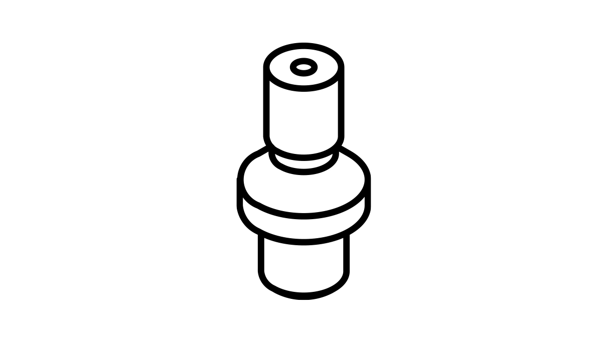 Bergeon 15285-T09 Ambösschen, flach, gebohrt, Ø 2,5 mm, Innen-Ø 0,7 mm, gehärteter Stahl