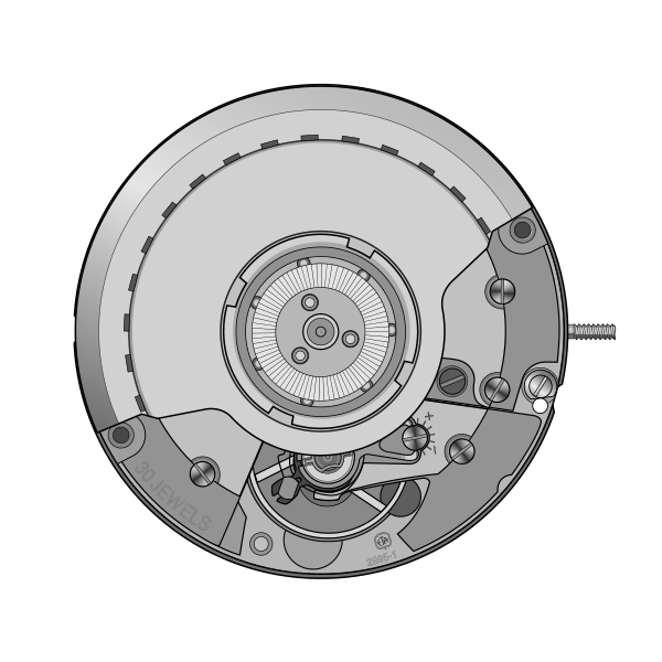 AU-Werk ETA 2895-1 11 1/2``` SS DATE3 AUT