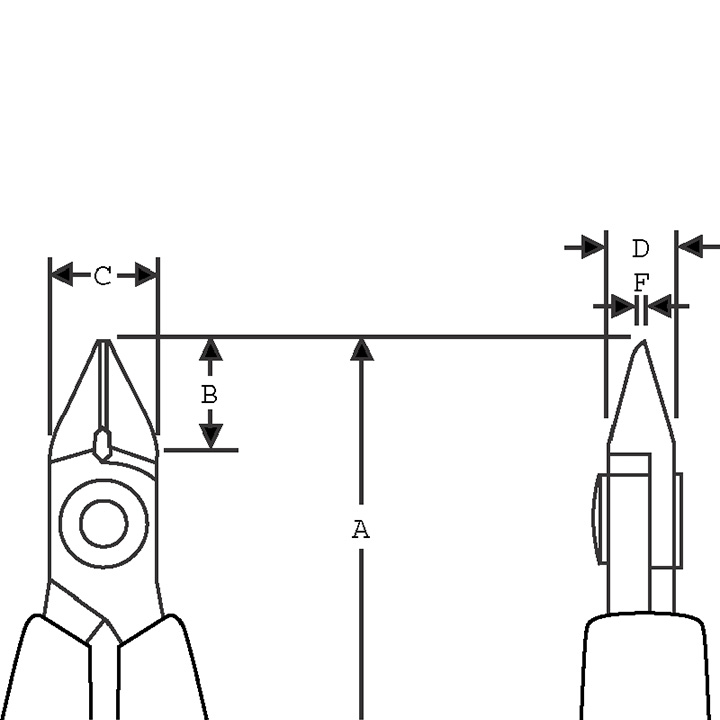 Lindstrom zijkniptang, lengte 109 mm N° 7191