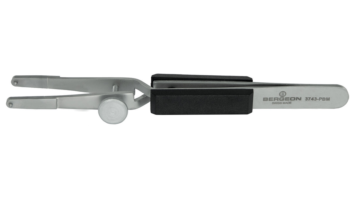 Bergeon 3743-PBM holding forceps, internal and external lugs