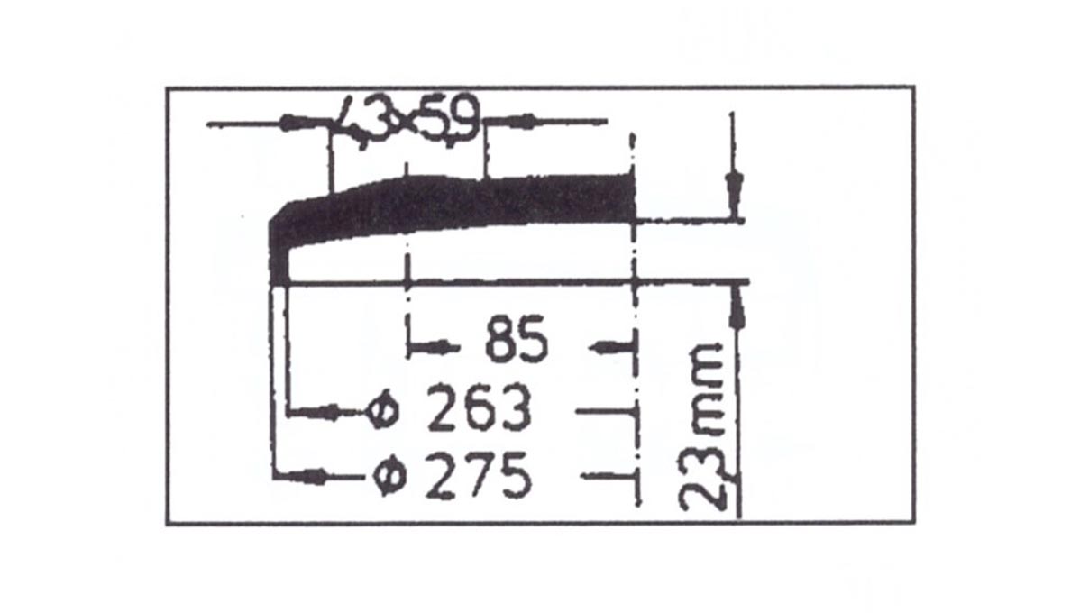 Cristal abatible con lupa Cyclop 106, réplica, plástico, Ø 27,5/26,3 mm, H 2,3 mm