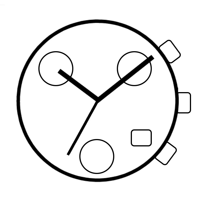 Mvt. ISA 8172.220 11 1/2''' SC CHRONO DATE4 Quartz