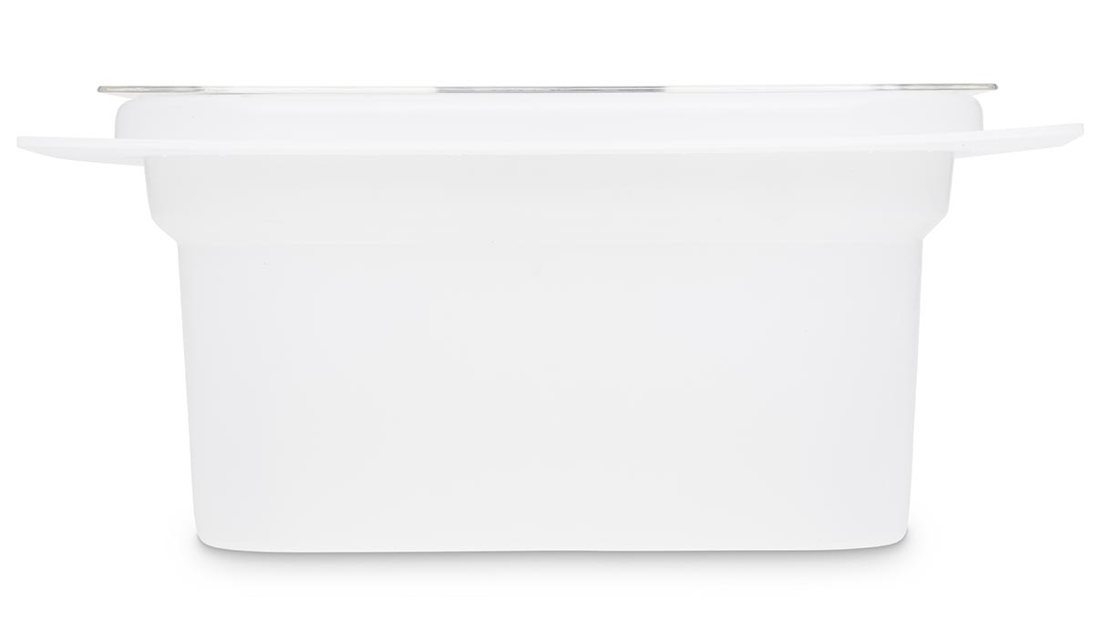 Acid-resistant insert tray with lid, for Elmasonic 100 und 120