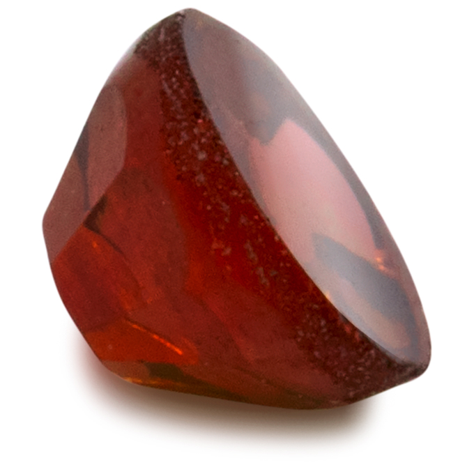 Garnet, red, round, rose cut, Ø 2,5 mm