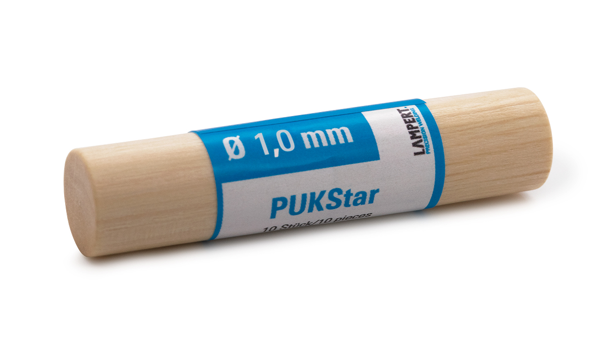 Lampert tungsten electrodes PUKStar, Ø 1 mm, Ecopack, 10 pieces